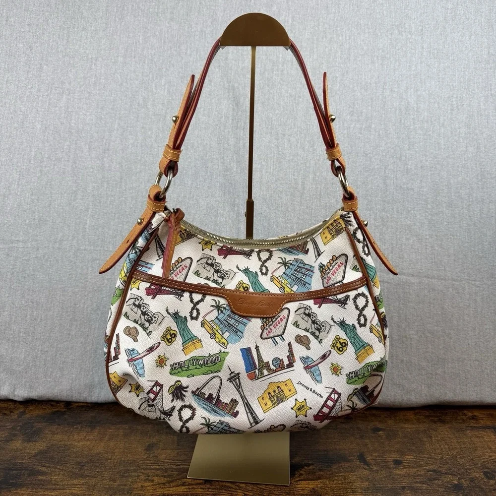 Dooney & Bourke East West Collins Hobo‎ Handbag Americana Hollywood Travel